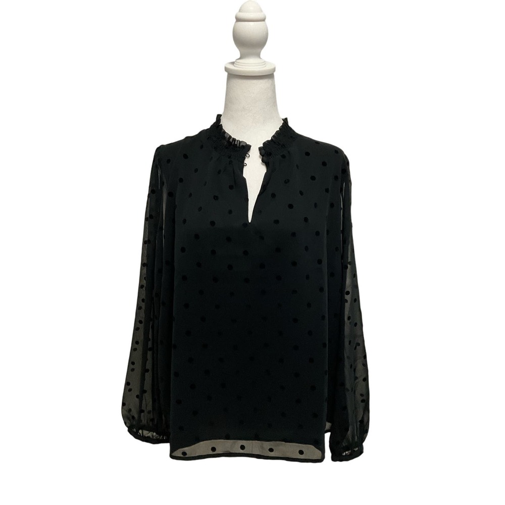NWT J. CREW SIZE XXL Black blouse, flowy and romantic!